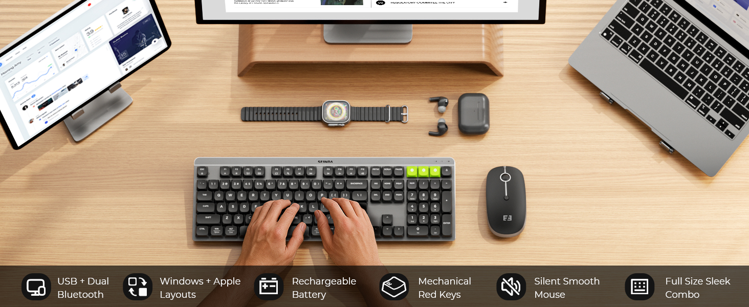 Wireless Mechanical Keyboard and Mouse