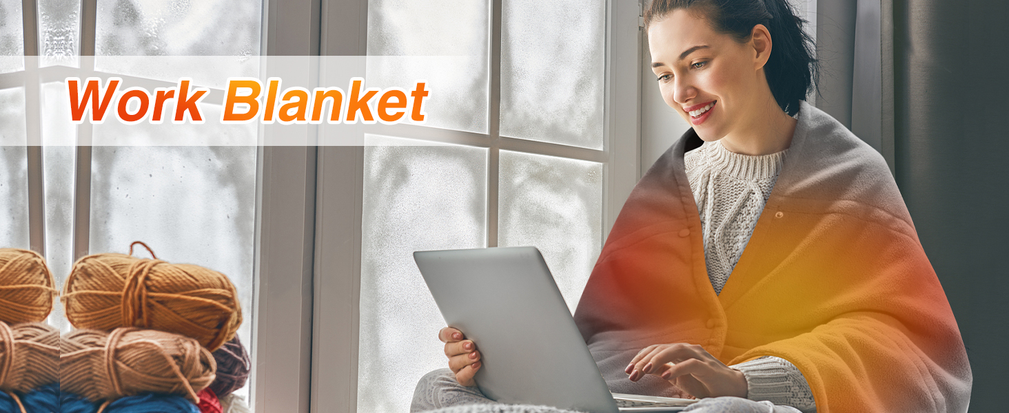 USB Heated Blanket Battery Operated Upgrade Portable