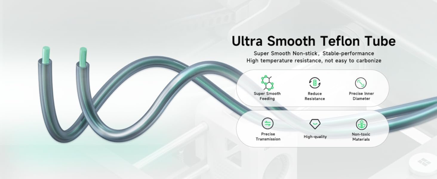 YOOPAI Ultra-Smooth PTFE Teflon Tube Gray 