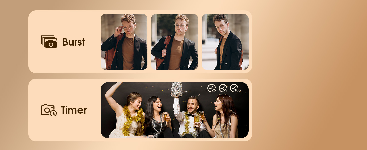 Screenshot der Benutzeroberfläche, der Icons/Schaltflächen für soziale Interaktionen mit Miniaturansichten von Personen in kleinen, horizontal angeordneten Panels zeigt.