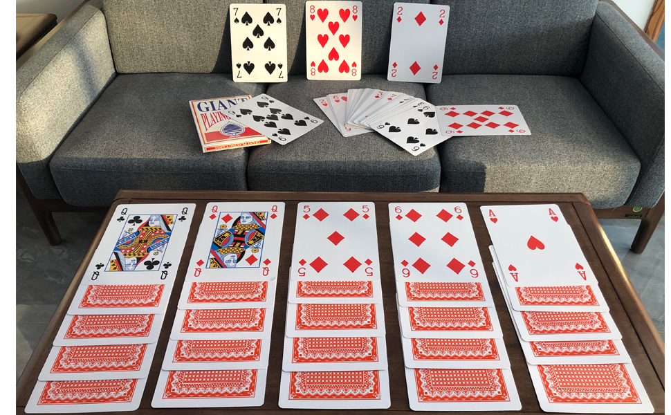 Yuanhe Jumbo Giant Playing Card Deck - 8X11 Inch Large Oversized Cards - Super Big Game Theme Full Deck - For Kids, Adults, Casino Party Decorations