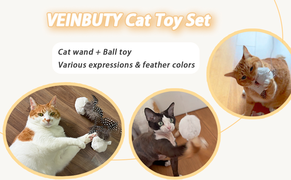 Cat Wand Feather Toys Catnip Teething Toy for Bored Kitten