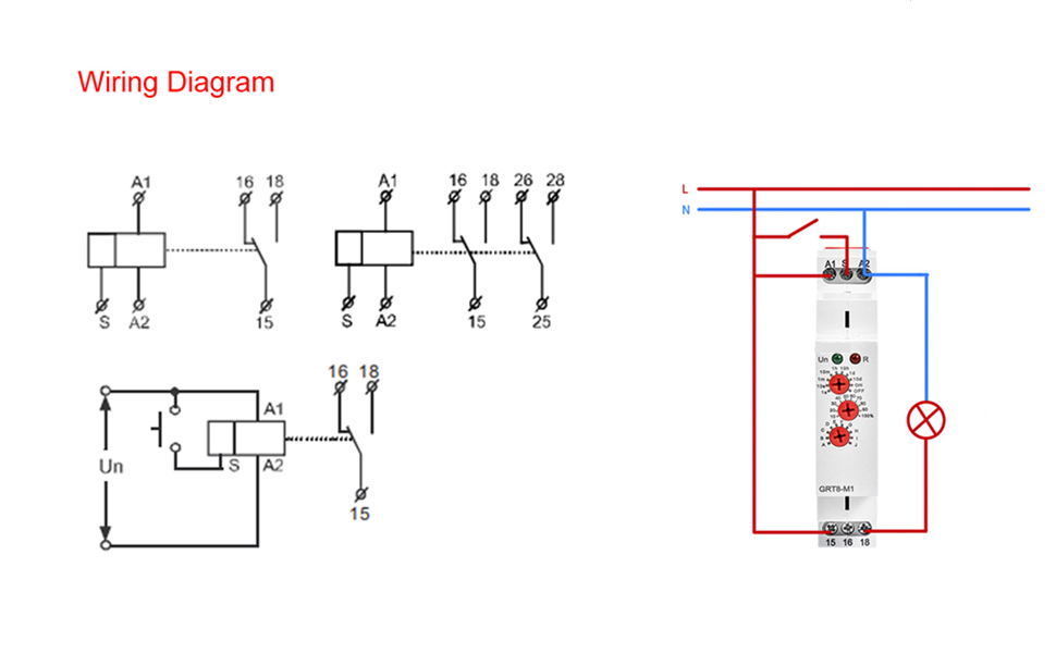 GRT8M1 Delay Time Relay Multifunctional Timer AC DC Contactor Isolator