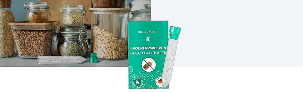 Silberkraft Lagererzwespen - Nützlinge gegen Brotkäfer, Kornkäfer und ...