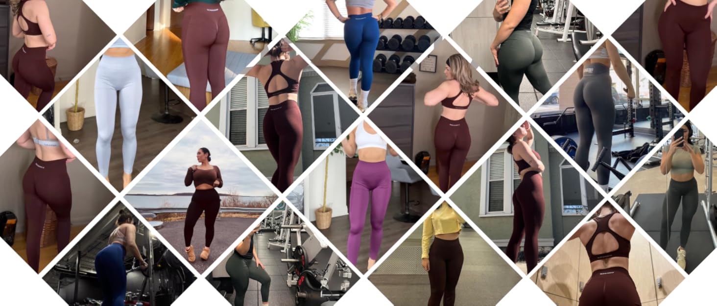 ROOOKU Squat Proof Butt Lifting Scrunch Gym Leggings Popular with Fitness Influencers