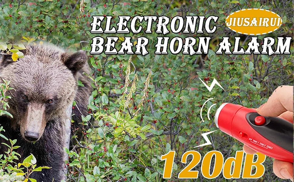 120dB Electronic Bear Horn - Loud Air Horn to Scare Bears - Alerts and Scares Away Bears