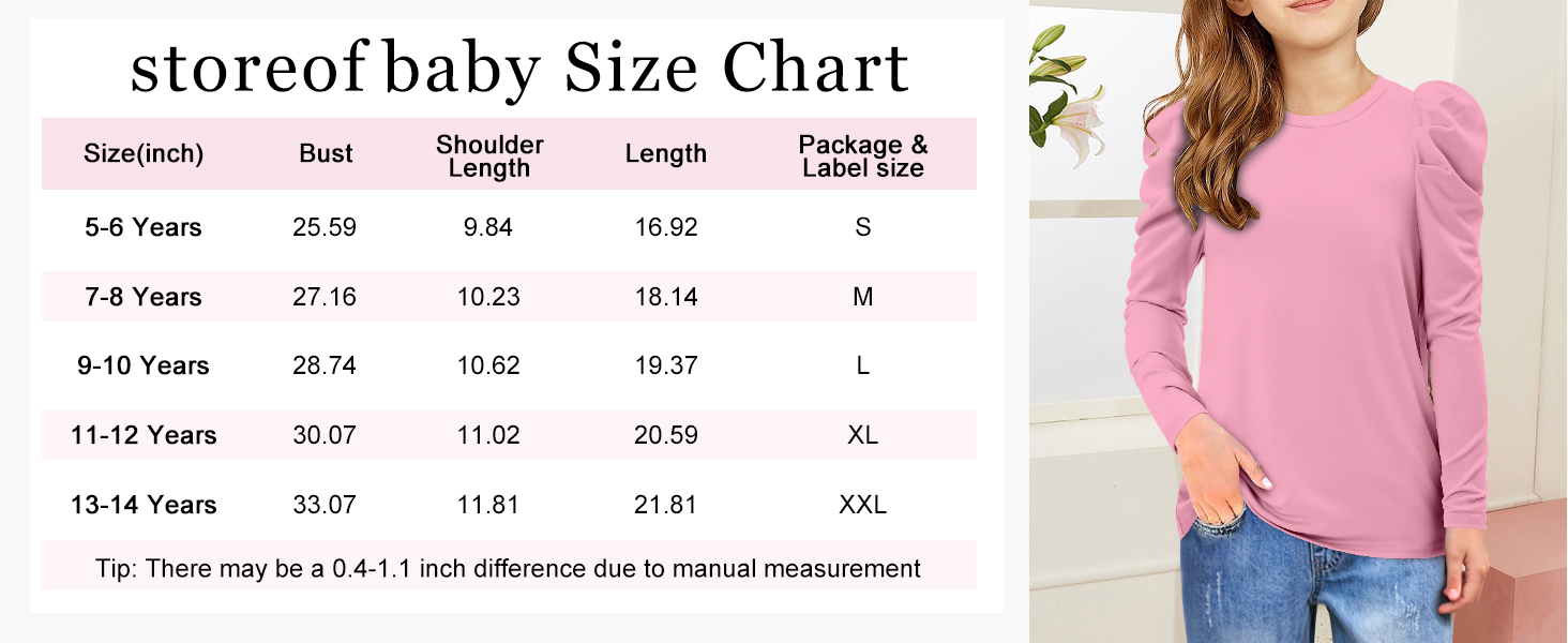 girls long sleeve blouses