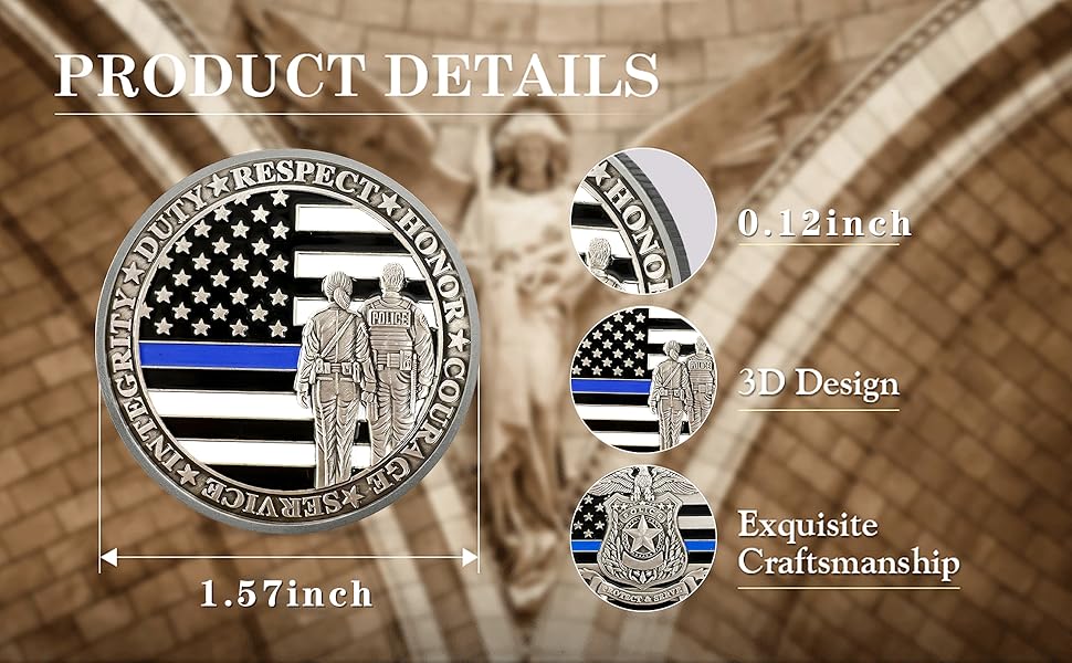 Saint Michael Police Prayer Coin Patron Saint of Police Officers