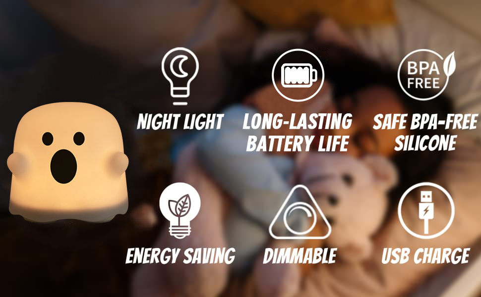 Cute Halloween Ghost Night Light