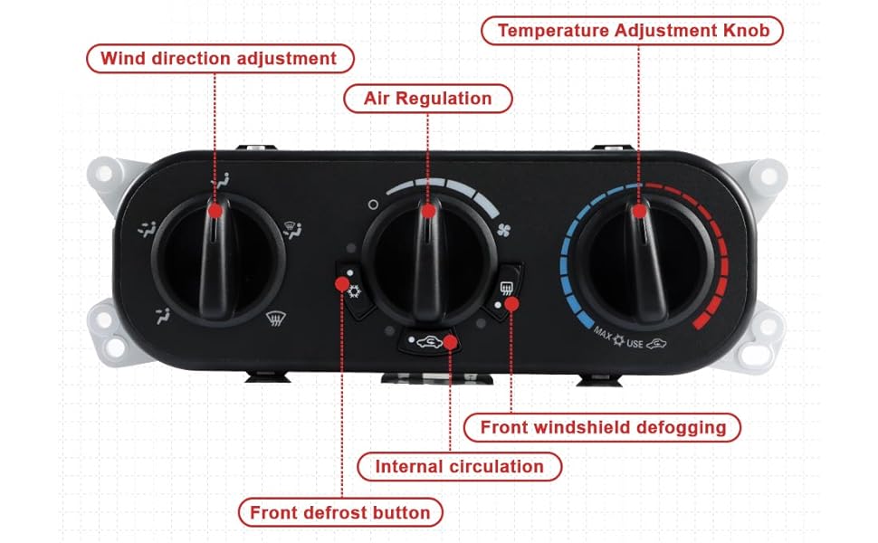 KPALAG A/C Heater Air Conditioning Control Unit Switch