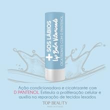 SOS LÁBIOS LIP BALM VITAMINADO 3, 5GR TOP BEAUTY, Top Beauty