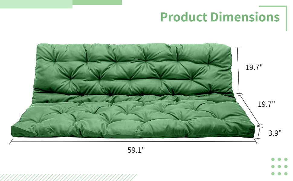Homaisson Swing Replacement Cushion, Outside Bench Cushion