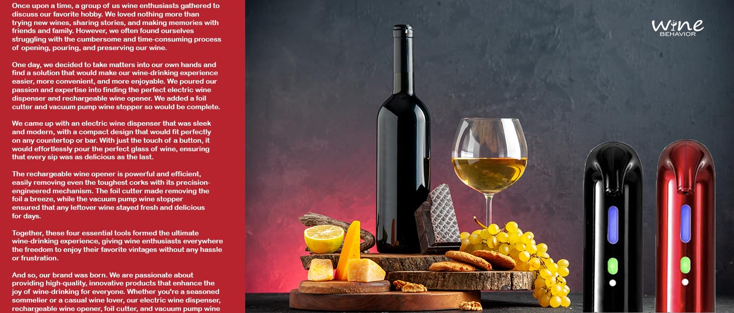 Smart electric wine aerator and dispenser set