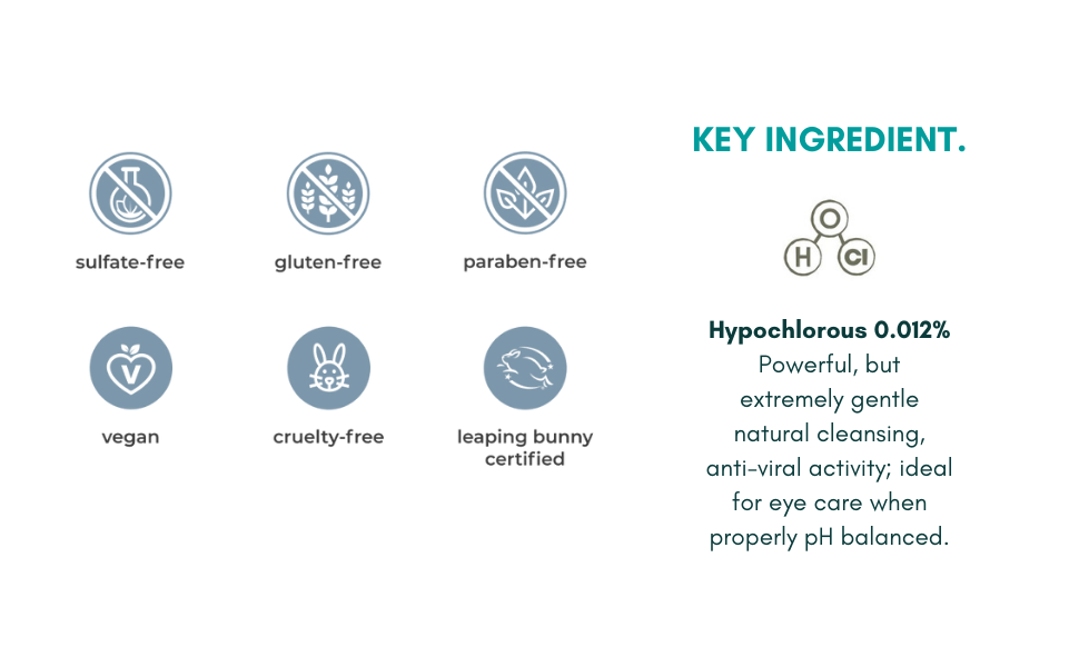 hypochlorous eyelid cleansing spray