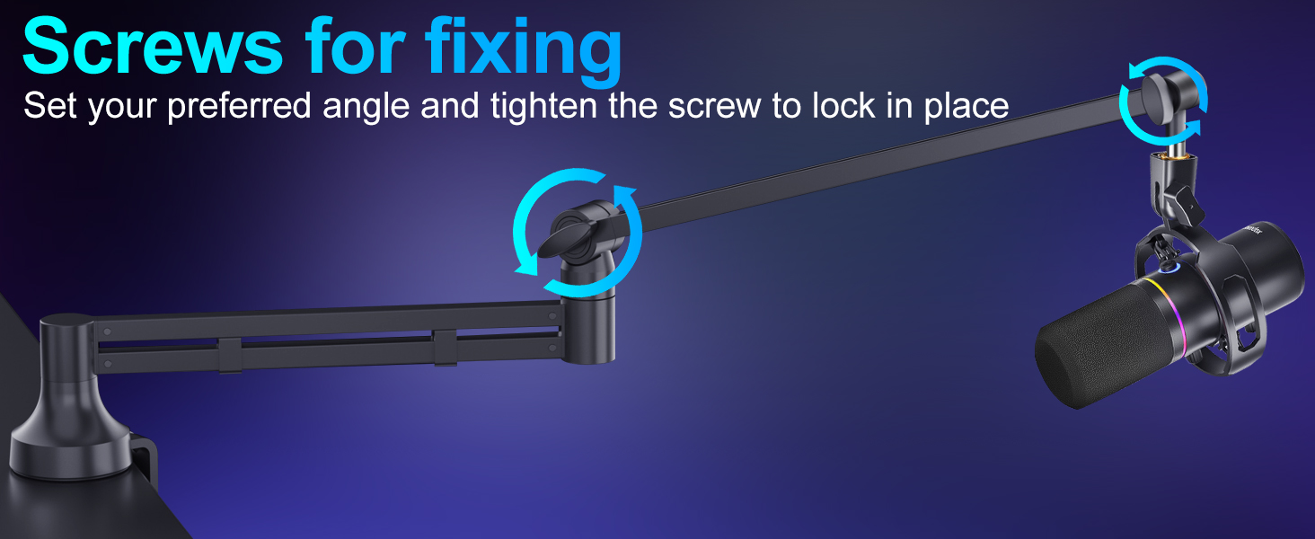low profile boom arm