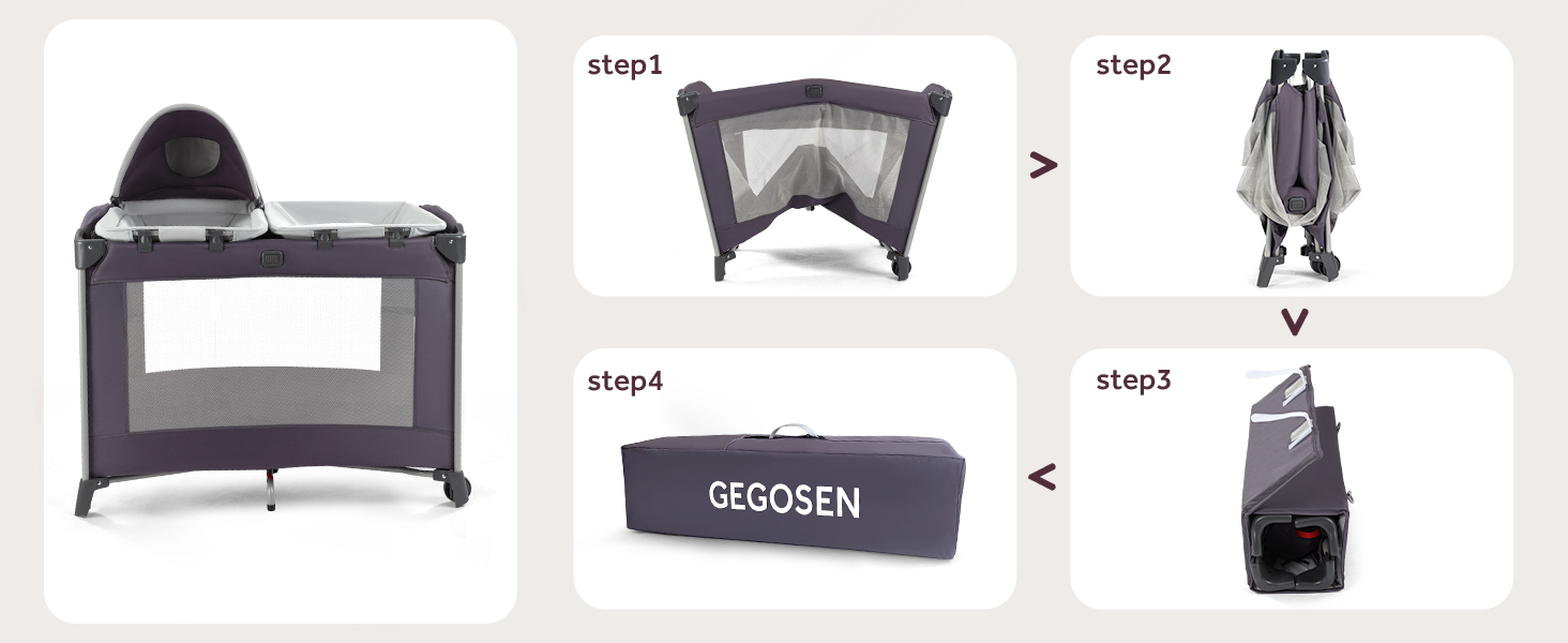 foldable and portable baby playard, easy to use and storage
