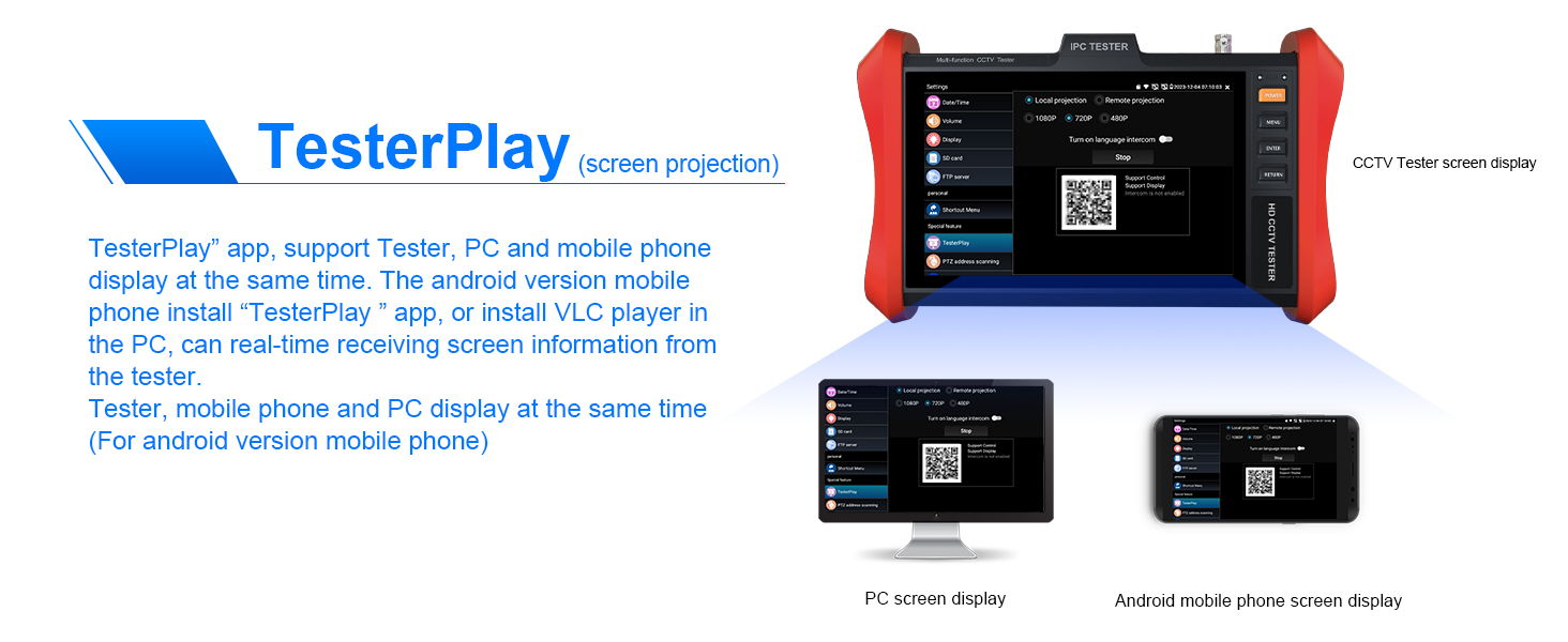 IP Camera Tester with POE CCTV tester IPC tester ip and analog camera tester