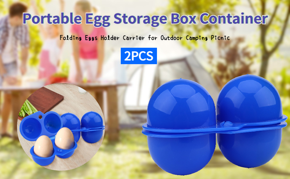 Egg Carrier Holder, Portable Egg Storage Box Container Folding 2x2 Eggs