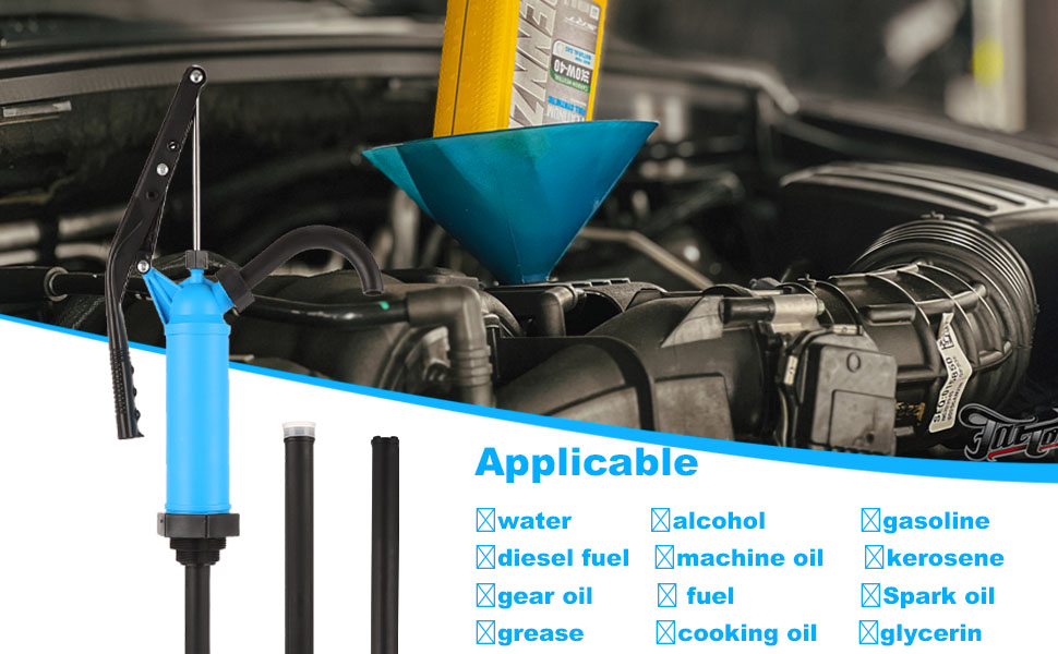 Barrel Pump 55 Gallon Drum Pump,Barrel Pump Plastic Hand Pump Fits 5 to 55 Gallon Drums