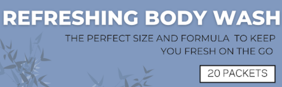 Refreshing single packet travel body wash keeping you fresh on the go