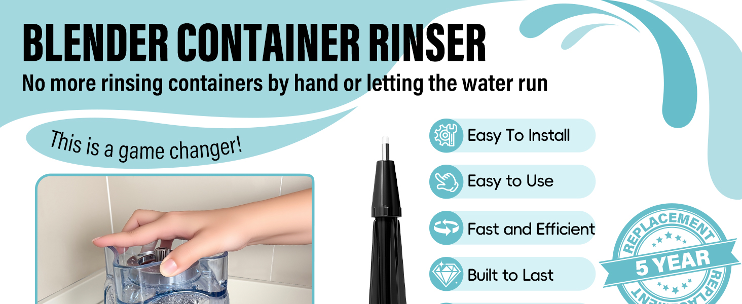 Blender Container Rinser vitamix Pitchers Commercial Restaurant Kitchens Bars Smoothie Coffee Shops