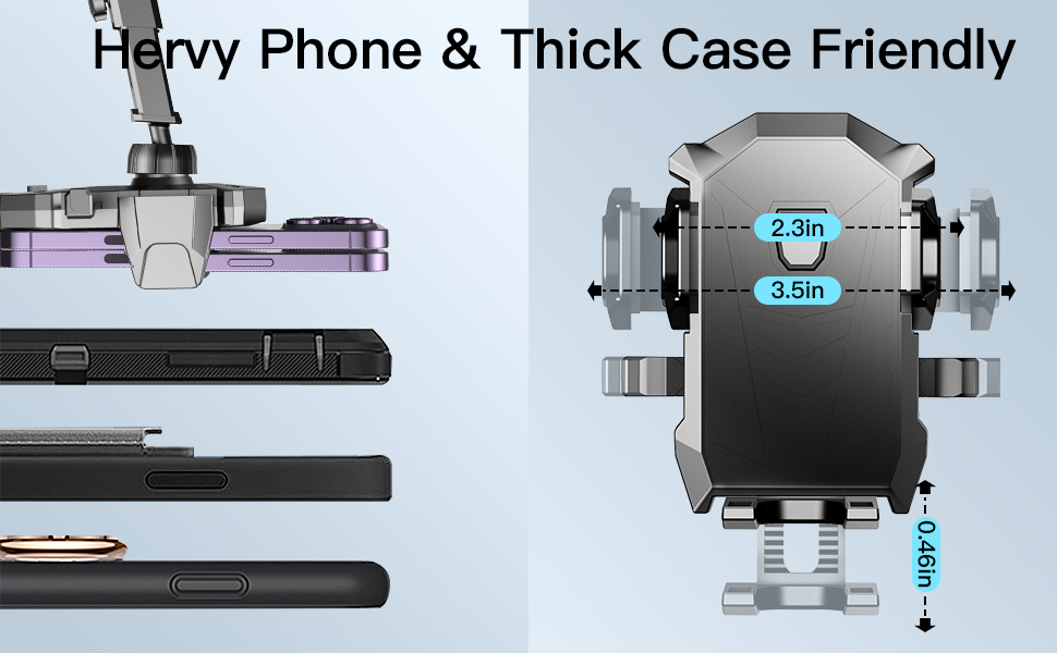 SUYRAKI Phone Mount for Car Dashboard & Windshield Hands