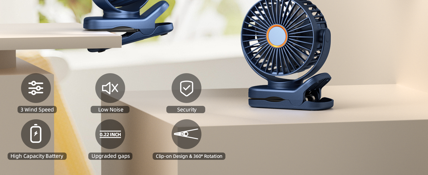 Clip on fan 02 pc