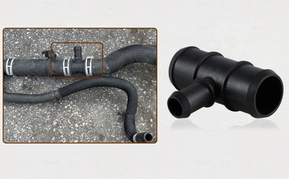 HIMARKLIF Engine Coolant Tee, Radiator Lower Hose Connector