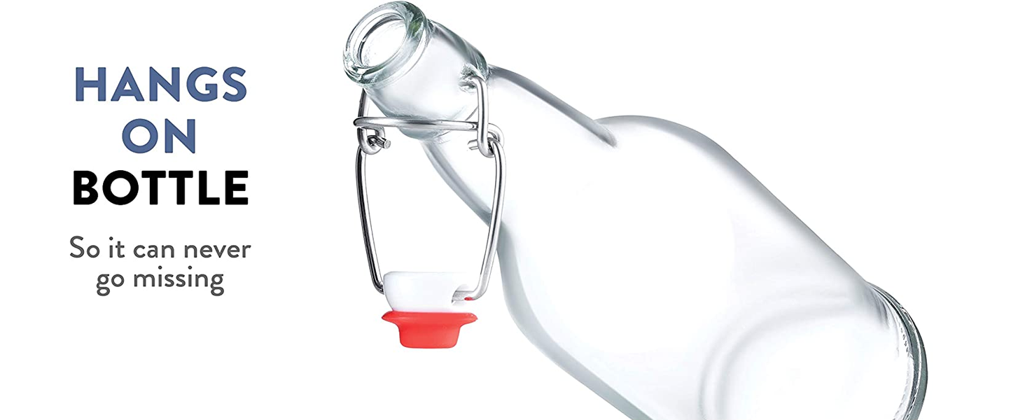 Glass Swing Top Beer Bottles 16 Ounce (12 Pack) Grolsch