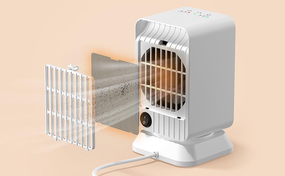 POWERbeast Space Heater, 1500W Electric Portable Heater, PTC Ceramic