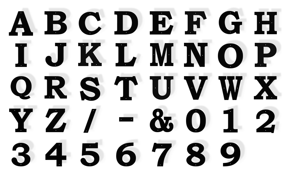 5 Inch Metal House Numbers, Black Metal Letters and Door Numbers for Outside, Metal