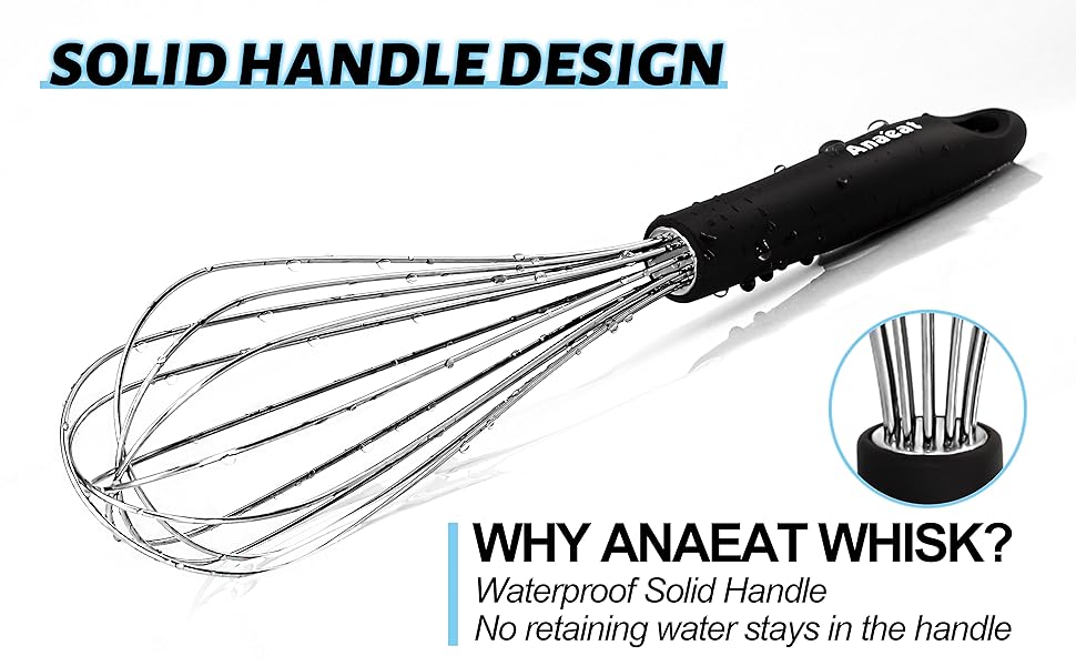 3 Packs Stainless Steel Whisk Set Balloon Whisk, Anaeat