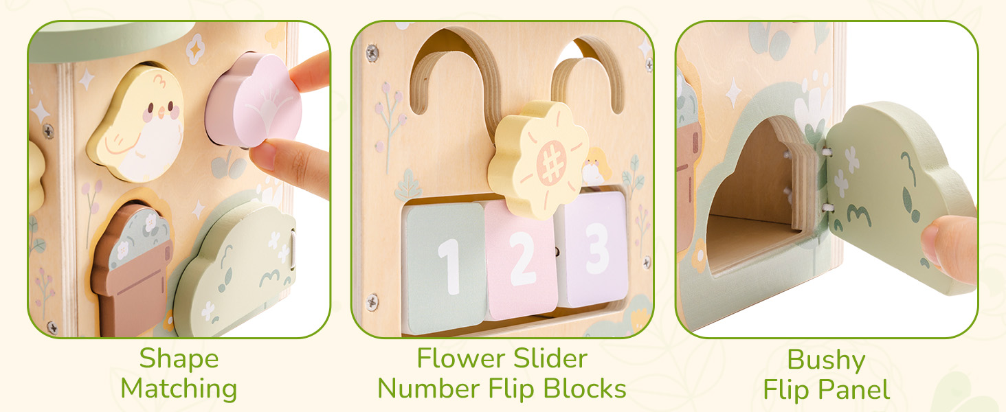 Wooden Activity Cube