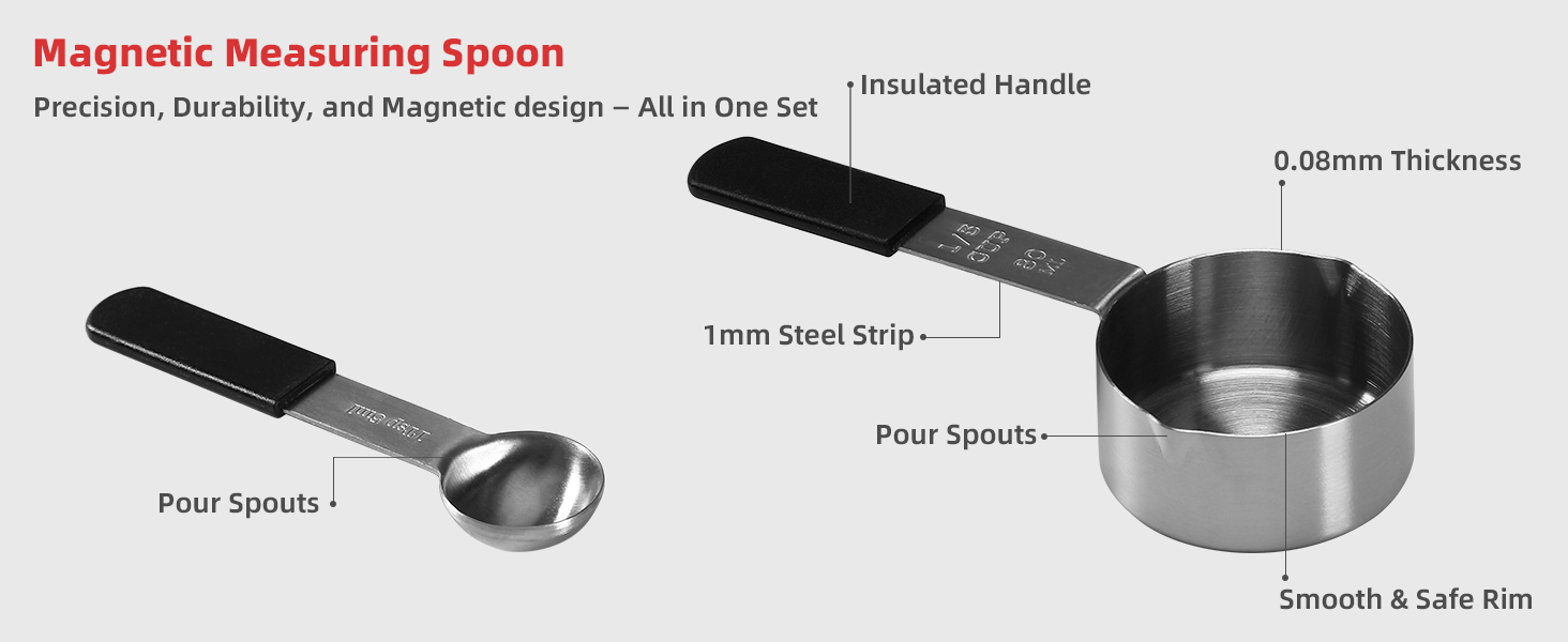 magnetic measuring cups