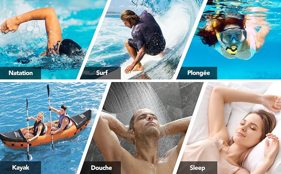 Bouchons d'oreille de Natation pour Adultes 