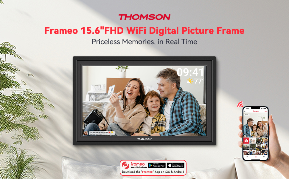 Frameo Digital Picture Frame, Digital Photo Frame WiFi