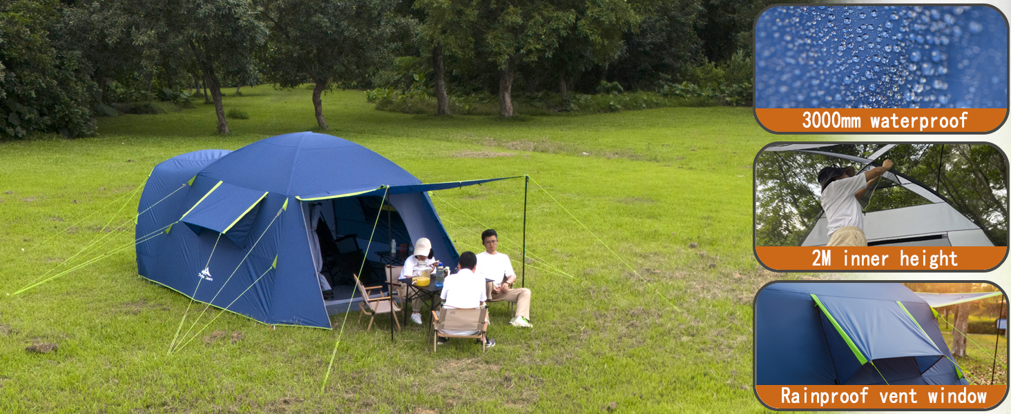 Features of the Three Bears 6-Person Family Waterproof Camping Tent