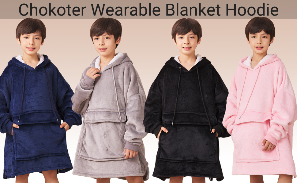 Blanket Hoodie Kids, Oversized Wearable Blanket Sweatshirt