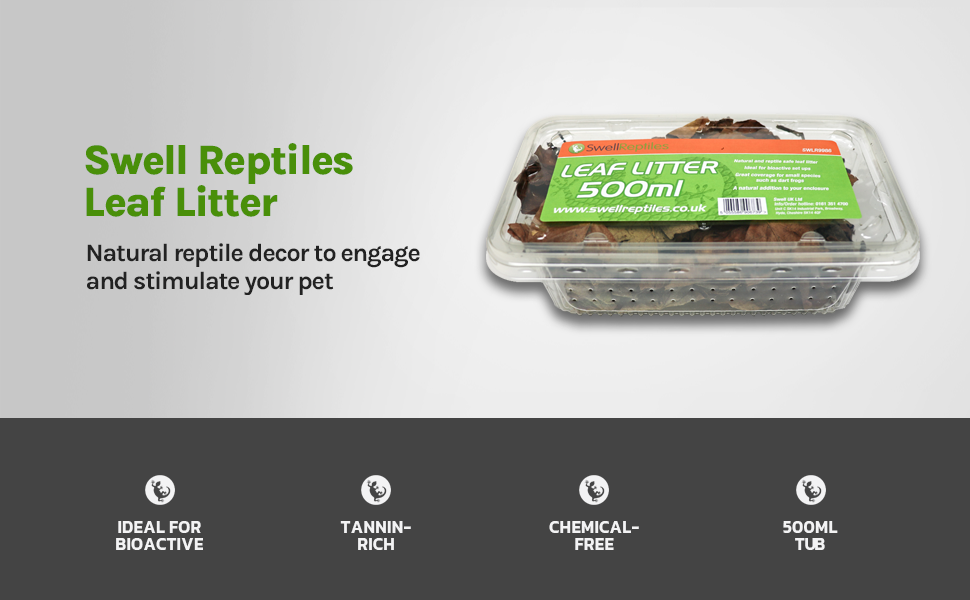 Swell Reptiles Leaf Litter. Suitable for use in Terrariums and