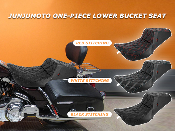 Harley-Davidson シート Driver & Passenger Seat Rear Pad Fit For Harley Touring Road