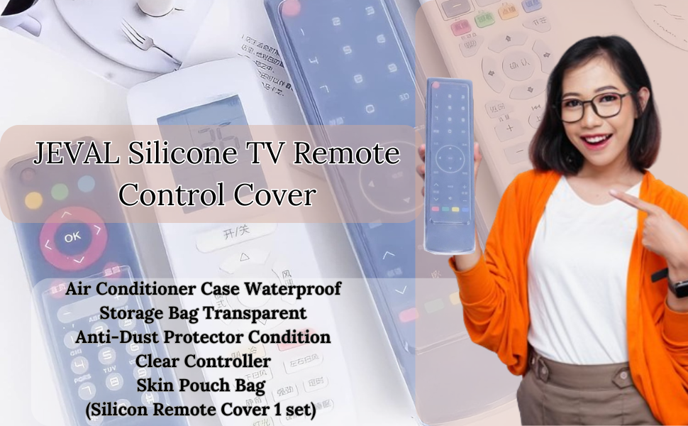 JEVAL Silicone TV Remote Control Cover