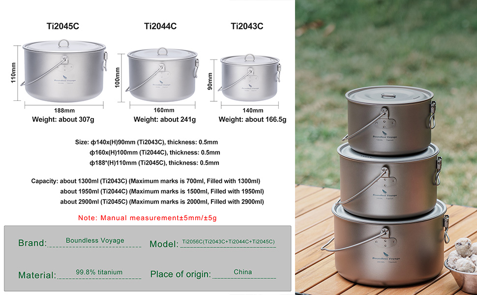 1L pot Titanium Coffee Cup with Lid Single-Walled Portable European Stackable Mug