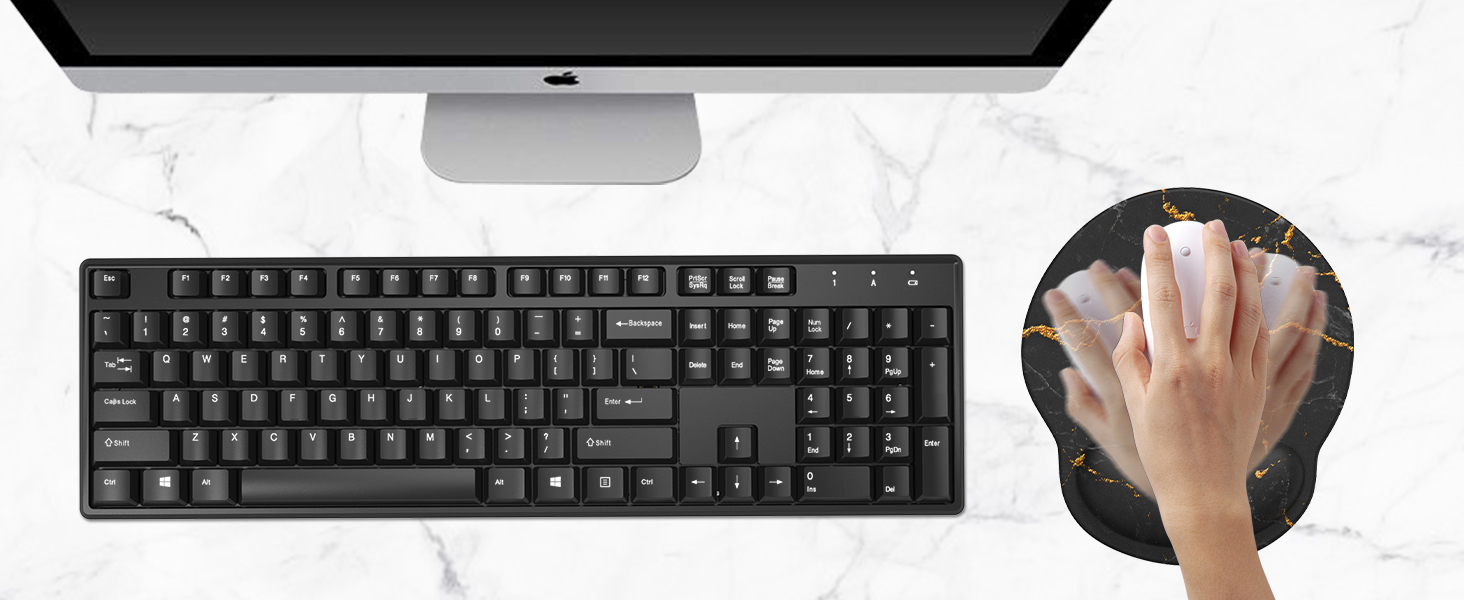 Giecy Mouse Mat Wrist Support, Ergonomic Gel Mouse Pad, Mouse Wrist