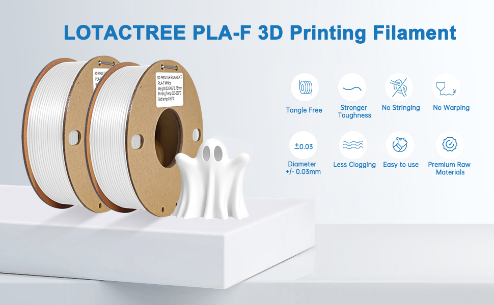 3D Printer Filament PLA-F Black 250g