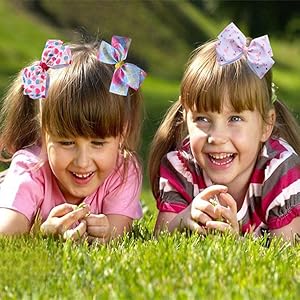 kids hair bows,rainbow bow,girls clip bows,hair bows for kid,little girls hair bow,holiday hair bow
