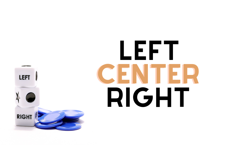 RNK Gaming Left Center Right Dice Game Set of 3 Toys