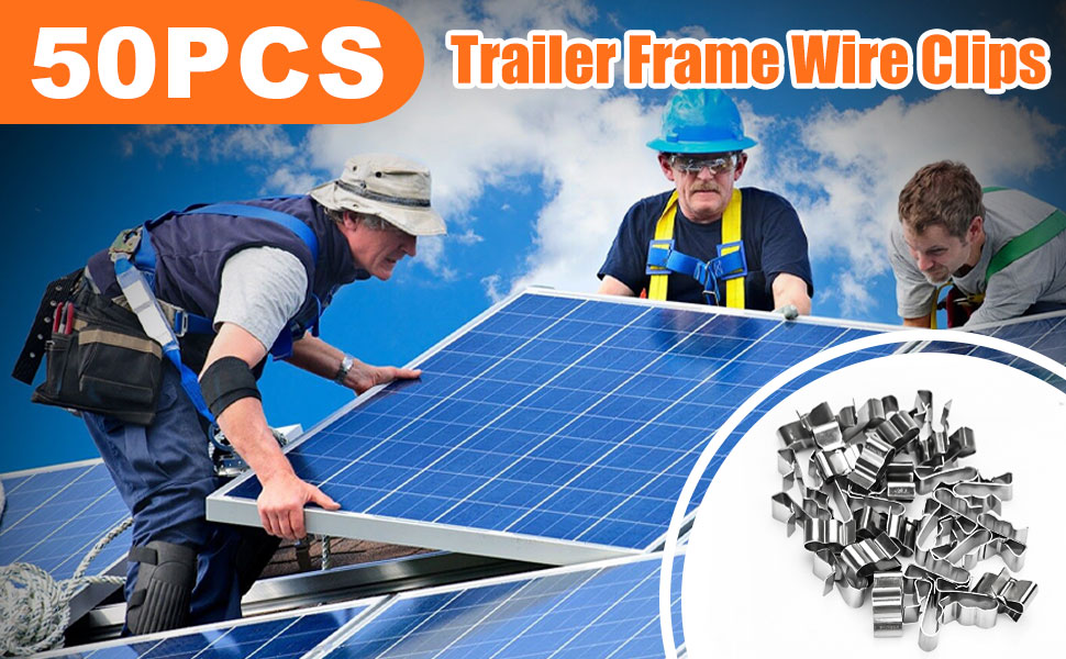 Linkstyle 50 PCS Trailer Frame Wire Clips, Trailer Wiring