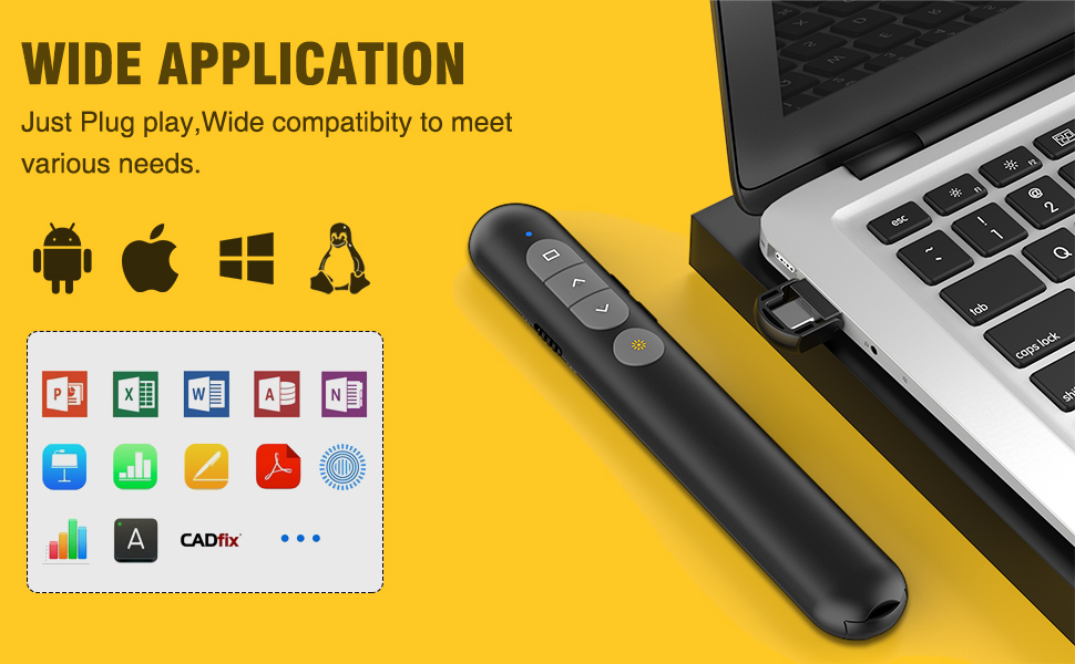 Presenter Remote Clicker, Wireless Presentation Clicker