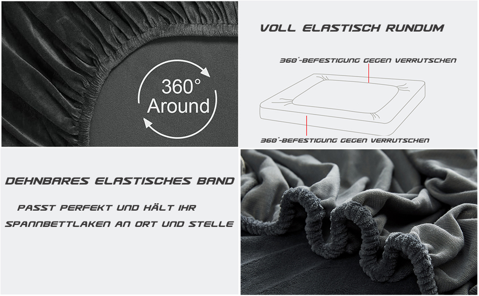 Velvet Fitted Sheet 120 x 200 cm Warm Winter Terry Cloth Fitted Sheets