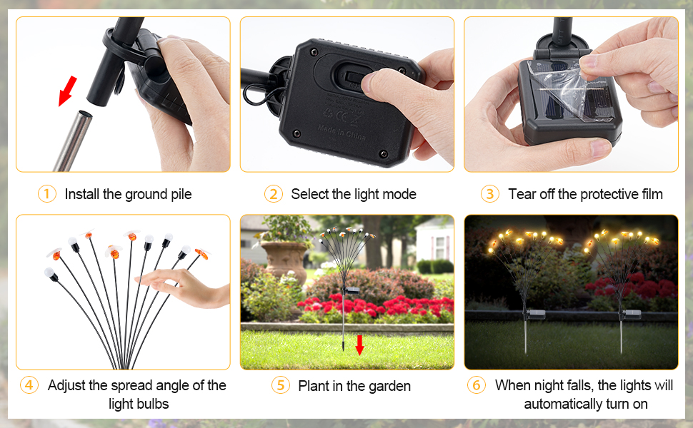 Solar Powered Firefly Lights